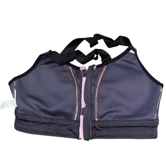 Fabletics Zoe High Support Sports Bra Gray Pink Women’s M Workout CrossFit Run - Picture 3 of 12